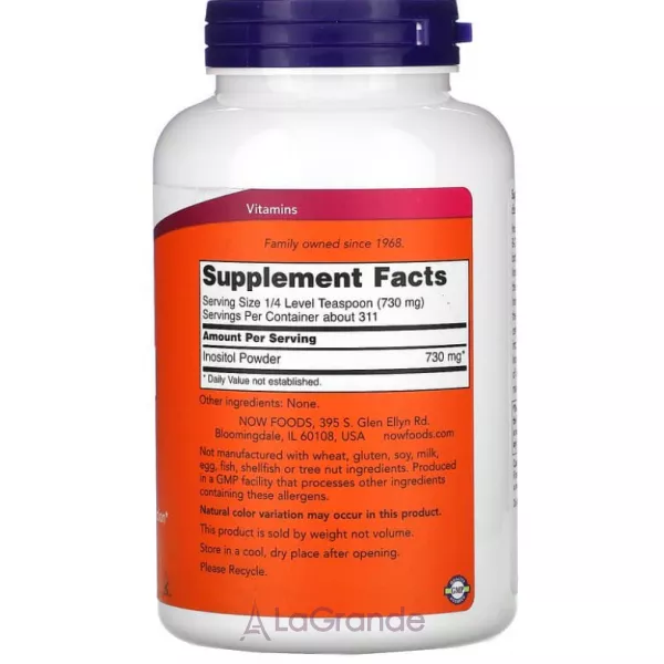 Now Foods Inositol Powder ������� ������� ��� �������� ������'� ������ ��������� 