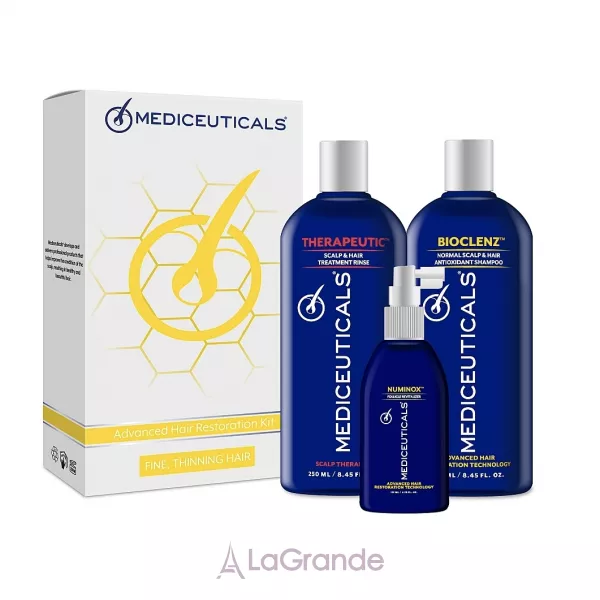 Mediceuticals Advanced Hair Restoration Fine Thinning Hair For Men ���� ��� ������� (shm/250ml + cond/250ml + ser/125ml)