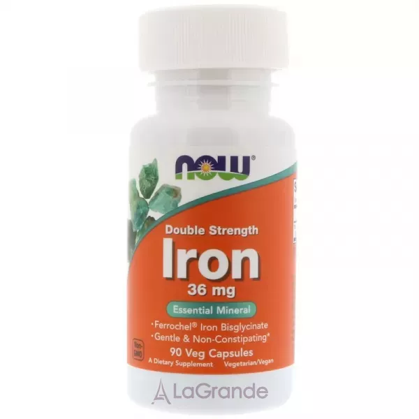 Now Foods Iron 36 mg �����, ������� ����, 36 ��