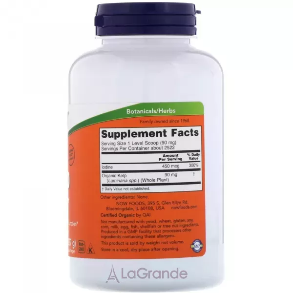 Now Foods Organic Kelp Pure Powder ������� ��� �������� ������'� ���������� ������ 