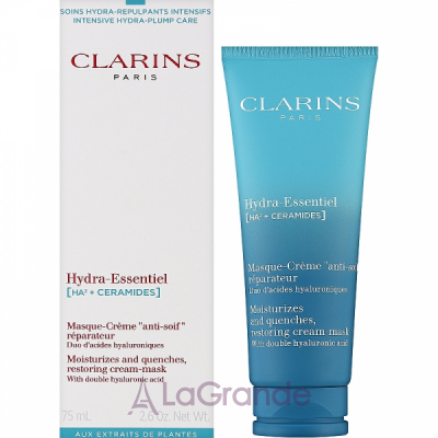 Clarins Hydra-Essentiel HA2+ Ceramides Restoring Cream-Mask ³ -  