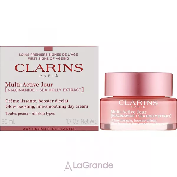 Clarins Multi-Active Jour Niacinamide+Sea Holly Extract Glow Boosting Line-Smoothing Day Cream ������� �������������� ���� ��� ���� ����� ����