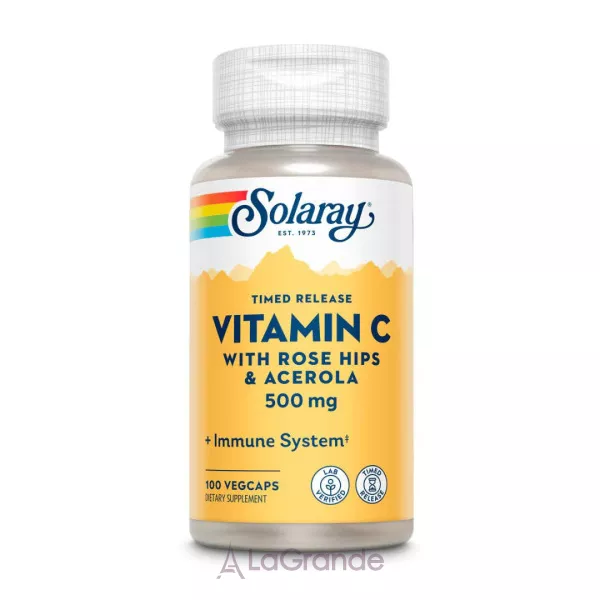 Solaray Vitamin C with Rose Hips & Acerola Timed Release 500mg ³���� � � ������ ���������� �������, ��������� �������� �� ������ �������� � ��������� ��������