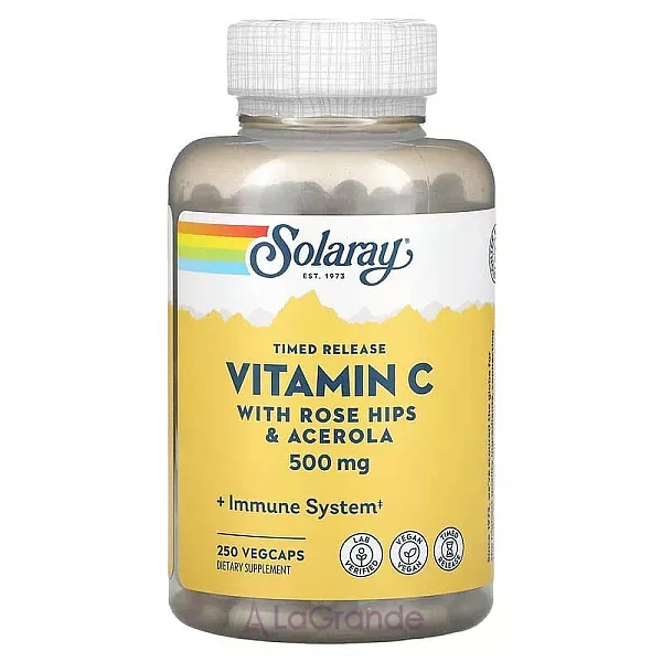 Solaray Vitamin C with Rose Hips & Acerola Timed Release 500mg ³���� � � ������ ���������� �������, ��������� �������� �� ������ �������� � ��������� ��������