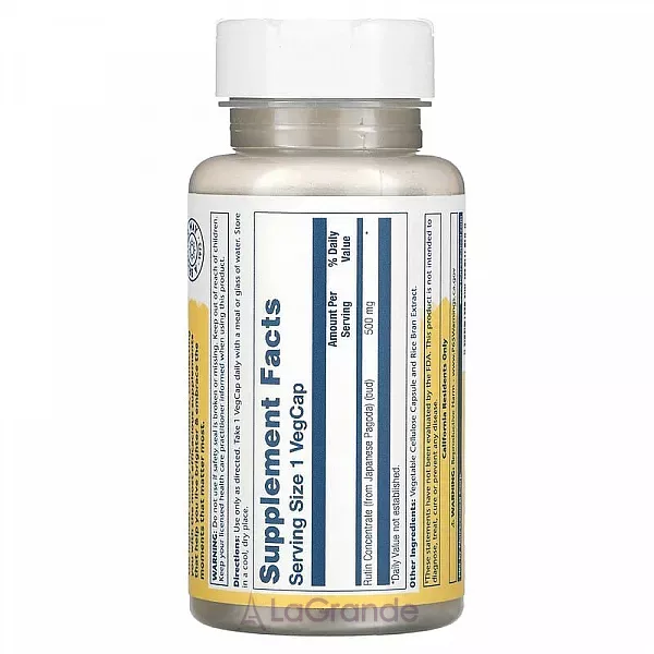 Solaray Vitamin Rutin 500mg ����� (������� �) ��� ��������-���������� ������, ���������� ������� � ����������