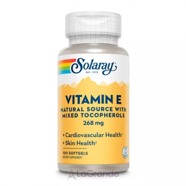 Solaray Supplements Vitamin E d-Alpha Tocopherol 268mg ³������ � ��� ��������� ������� ����