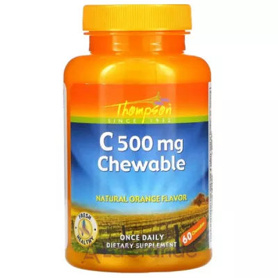 Thompson C500 mg Chewable Natural Orange Flavor    500        