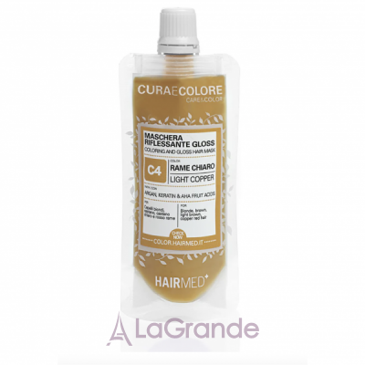 Hairmed C4 Coloring and Gloss Hair Mask Light Copper   