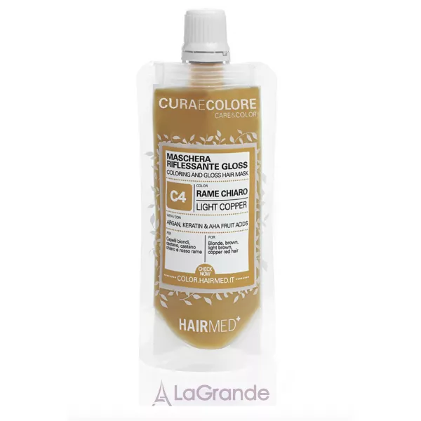 Hairmed C4 Coloring and Gloss Hair Mask Light Copper ���������� ����� 