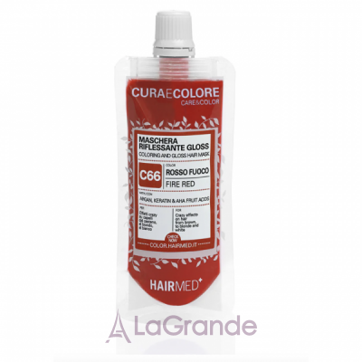 Hairmed C66 Coloring and Gloss Hair Mask Fire Red   