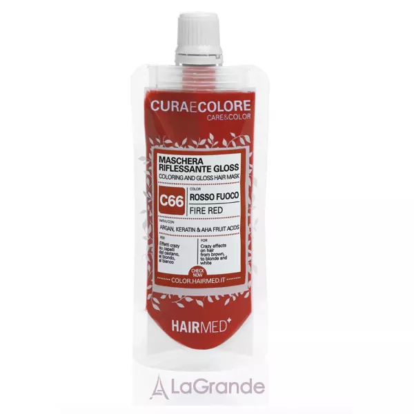 Hairmed C66 Coloring and Gloss Hair Mask Fire Red ���������� ����� 
