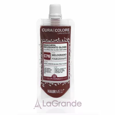 Hairmed C76 Coloring and Gloss Hair Mask Pomegranate   