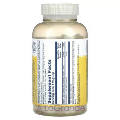 Solaray Vitamin C with Rose Hips Acerola & Bioflavonoids 1000mg     ,    