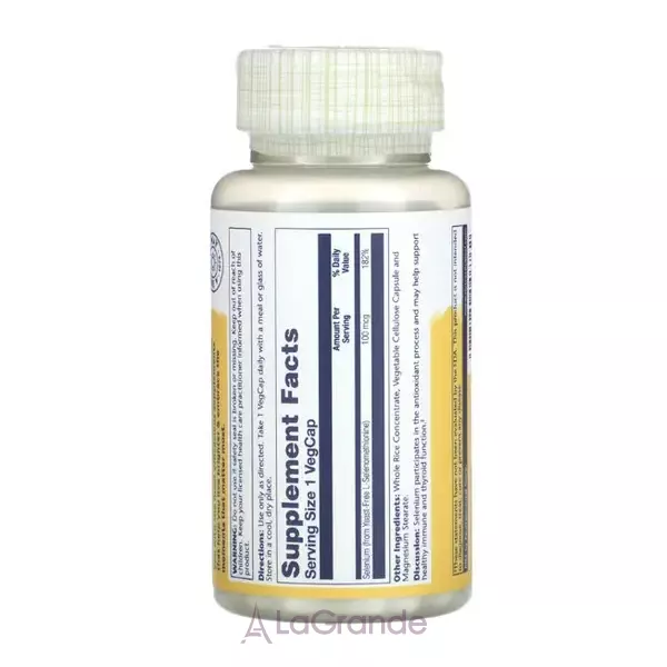 Solaray Selenium Yeast Free 100mcg ����� ��� ������