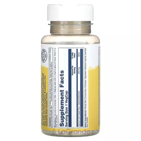 Solaray Selenium Yeast-Free 200mcg ������� ������� 