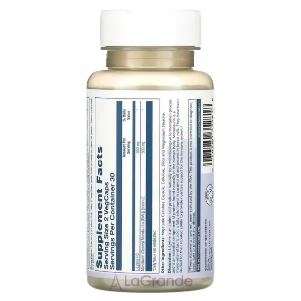 Solaray L-Lysine Monolaurin Ratio 1:1 ������� ������� 