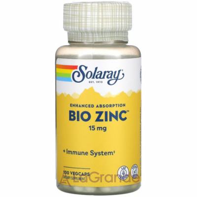 Solaray Bio Zinc 15mg   