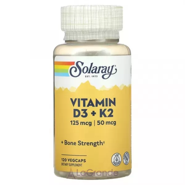 Solaray Vitamin D-3 & K-2 125mcg/50mcg ������� ������� 