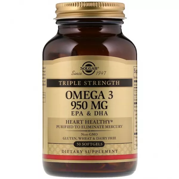 Solgar Omega-3 950 mg Triple Strength EPA & DHA ���'���� ��� 