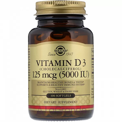 Solaray Vitamin D3 125mcg   