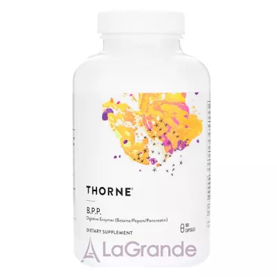 Thorne Research B.P.P.(Betaine / Pepsin / Pancreatine) Digestive Enzymes   //  