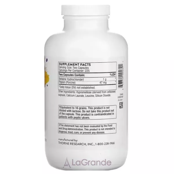 Thorne Research Betaine HCL & Pepsin ������ ���������� �� ������ � ��������