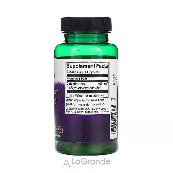 Swanson Herbal Supplements Full Spectrum Catuaba Bark 465mg ��������� �������� 