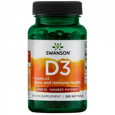 Swanson Vitamin D3 Highest Potency 125 mcg   3