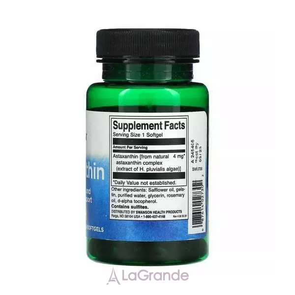 Swanson Astaxanthin 4mg ����������� �������� ������� ��������������� �������