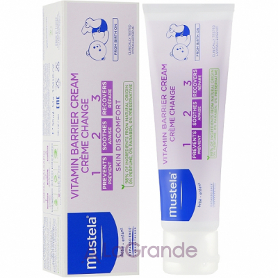 Mustela Bebe 1 2 3 Vitamin Barrier Cream ³     1 2 3