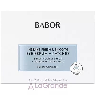 Babor Instant Fresh & Smooth Eye Serum + Patches  (  , 15  +   , 2 .)