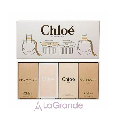 Chloe Les Parfums Set  (  Nomade 5  + Rose Tangerine 5  +   Nomade 5  + Chloe, 5 )