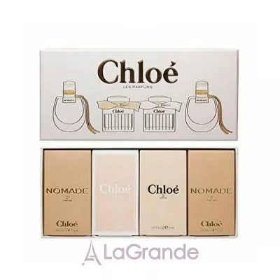 Chloe Les Parfums Set  (  Nomade 5  + Rose Tangerine 5  +   Nomade 5  + Chloe, 5 )