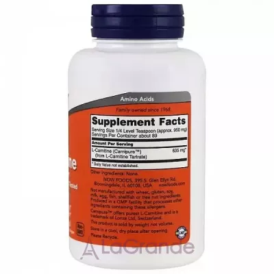 Now Foods L-Carnitine Pure Powder L-,  