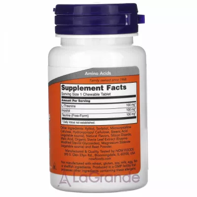 Now Foods L-Theanine 100 mg L-, 100 