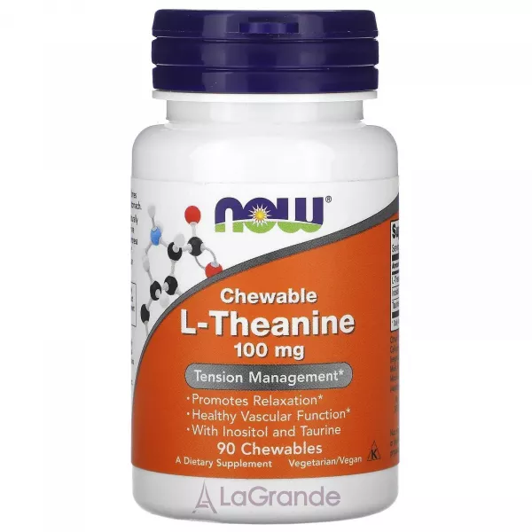 Now Foods L-Theanine 100 mg L-������, 100 ��