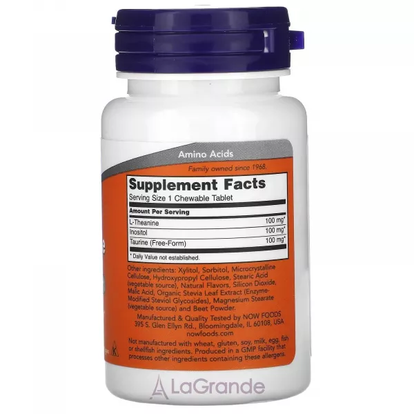 Now Foods L-Theanine 100 mg L-������, 100 ��