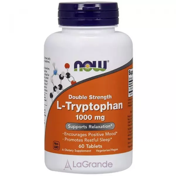 Now Foods L-Tryptophan 1000 mg ���������, ������� ����, 1000 ��