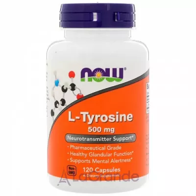 Now Foods L-Tyrosine 500 mg L-, 500 