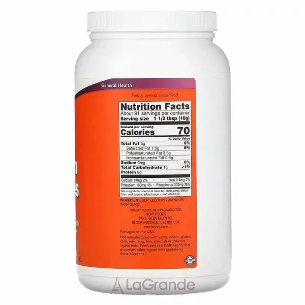 Now Foods Lecithin Granules ������� ����� � �������� (�������� ����� �� ������� �������)