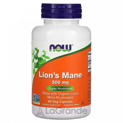 Now Foods Lion's Mane 500 mg  , 500 