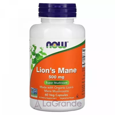 Now Foods Lion's Mane 500 mg  , 500 