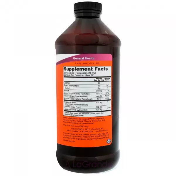 Now Foods Liquid Hyaluronic Acid 100 mg г��� ���������� ������� � ������ ������, 100 ��