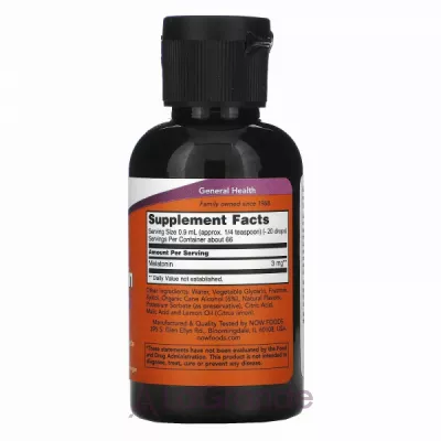 Now Foods Liquid Melatonin 3 mg     , 3 