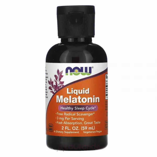 Now Foods Liquid Melatonin 3 mg ��������� ����� � ������ �����, 3 ��
