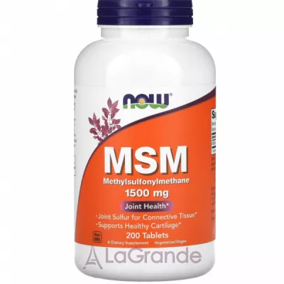 Now Foods MSM 1500 mg , 1500 