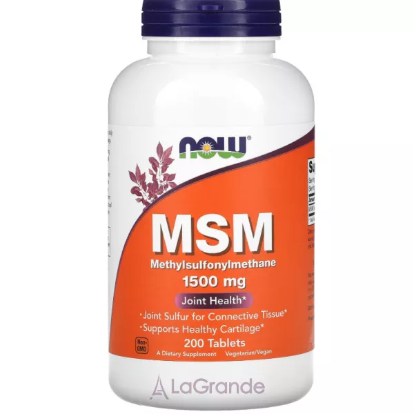 Now Foods MSM 1500 mg �������������������, 1500 ��