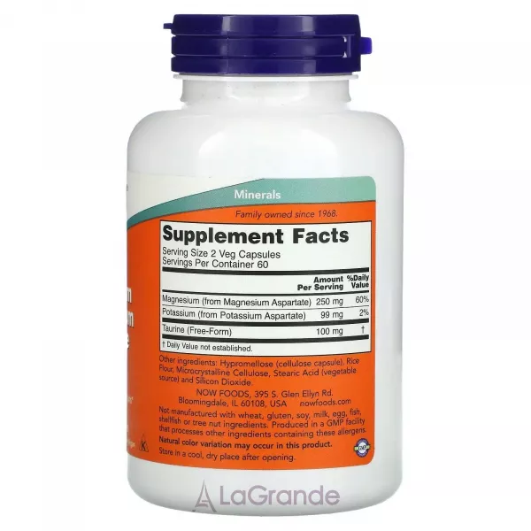 Now Foods Magnesium & Potassium Aspartate ������ �� ���� ��������