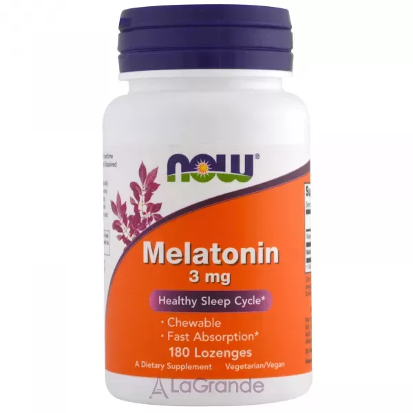 Now Foods Melatonin 3 mg ���������, 3 ��