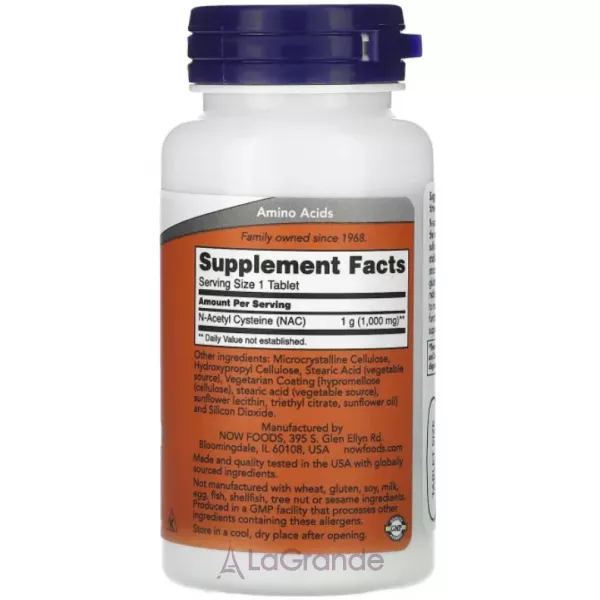 Now Foods NAC 1000 mg �������������, 1000 ��